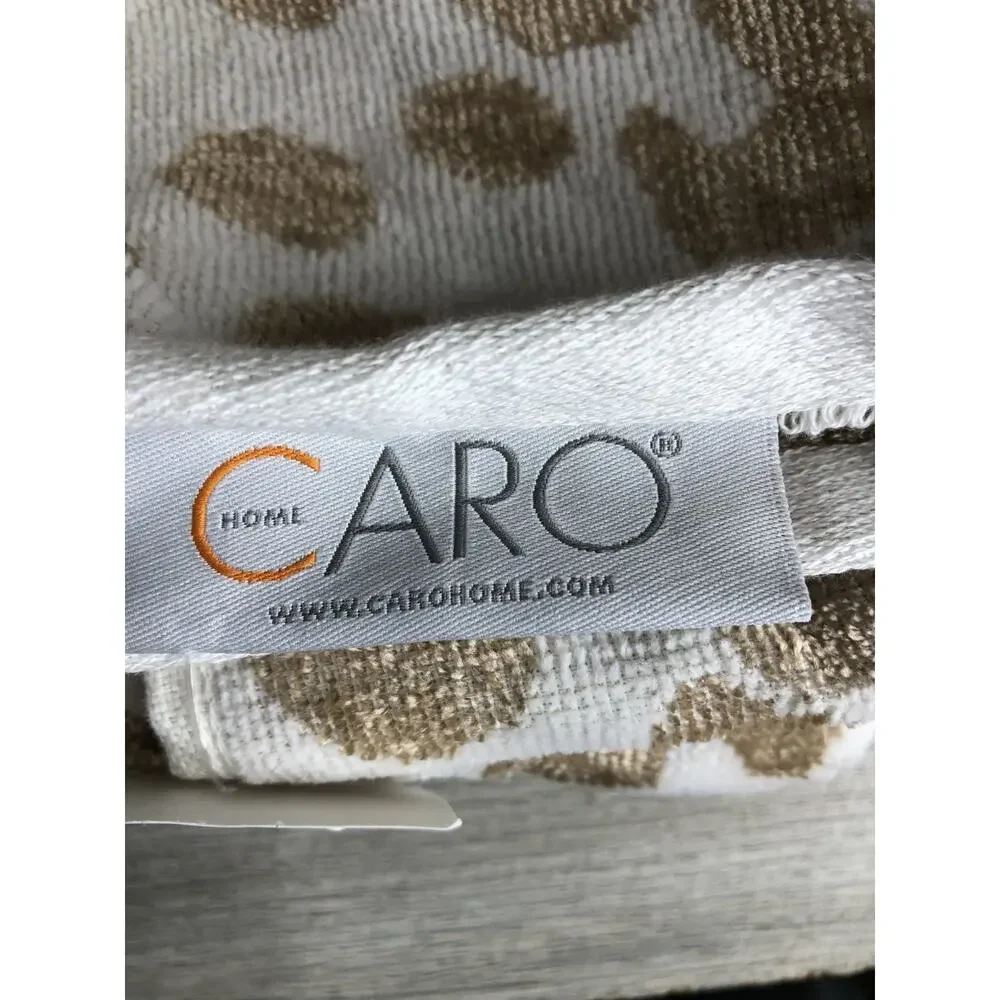 CARO Gold Leopard Print Beach Towel Oversized Luxury Spa Soft Cotton Viscose NEW